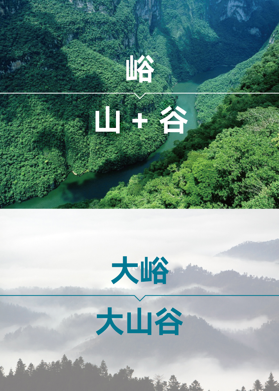 大峪中学大山谷文化提炼图 峪即山加谷