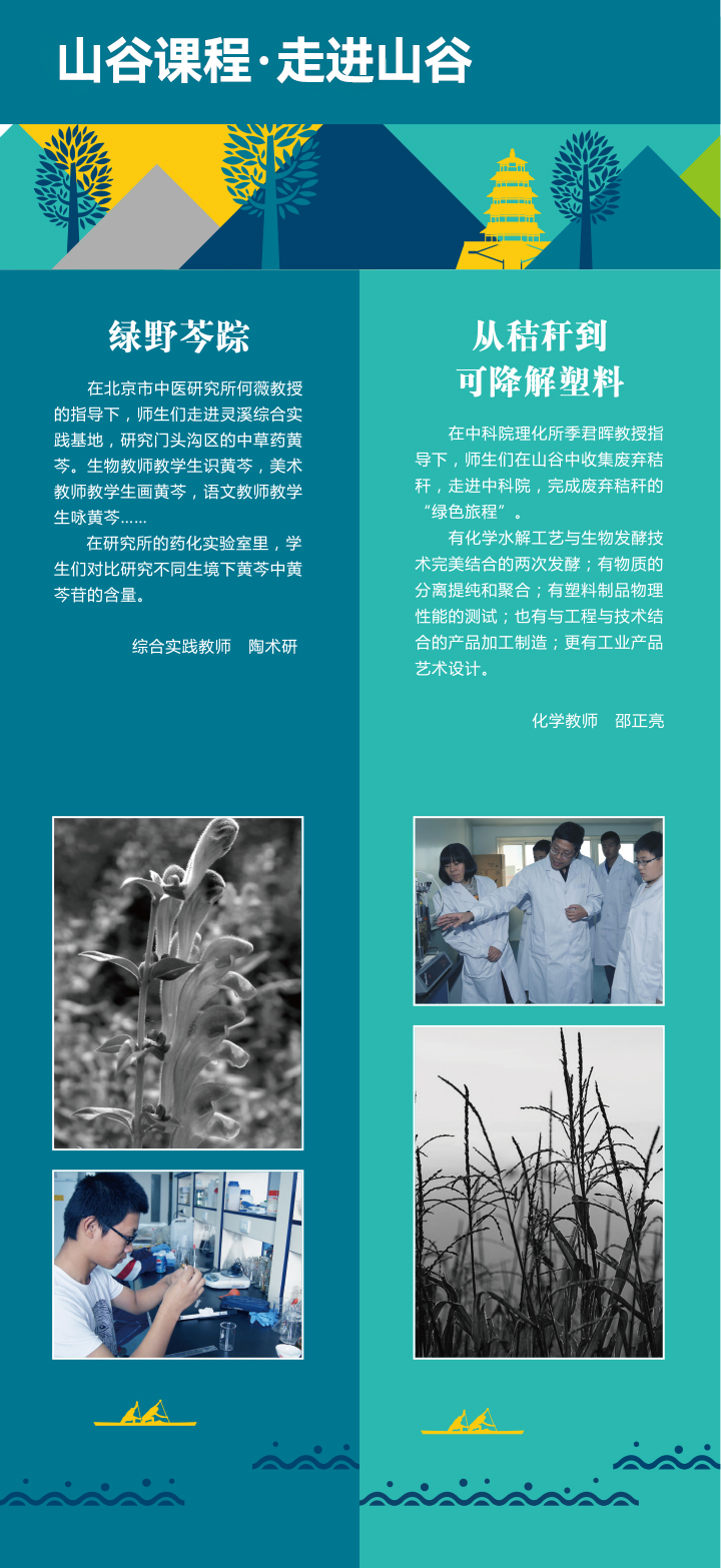 大峪中学山谷课程走出山谷介绍图 锦连环设计