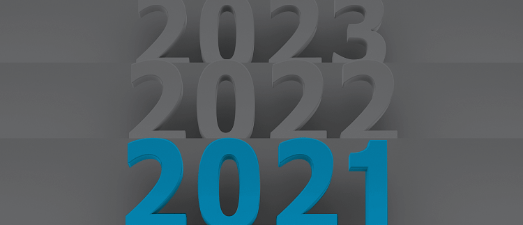 锦连环年度报告结尾设计，2021至2023年份数字递进的时间轴画面