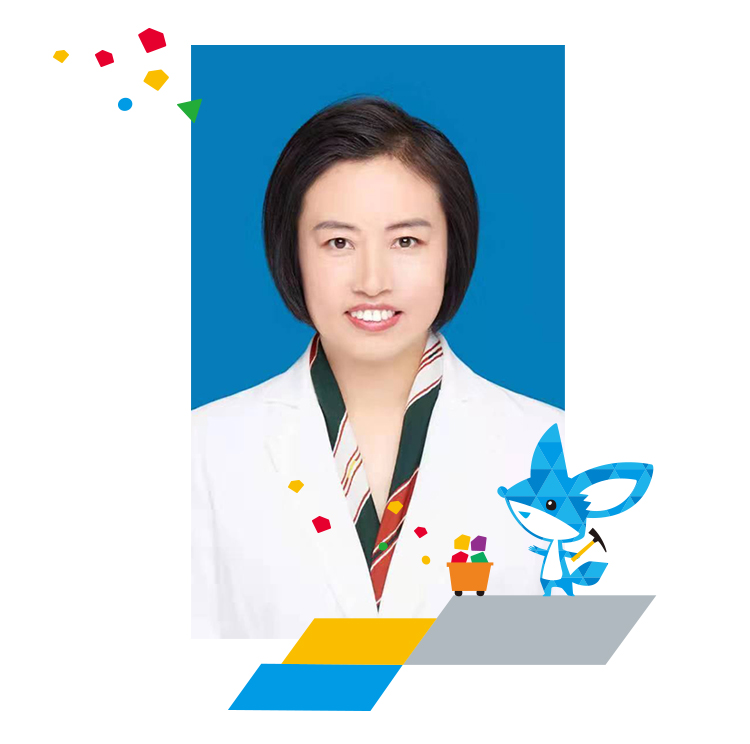 五色土幼儿园园长肖像照片与宝石精灵装饰,呼应学校特色定位