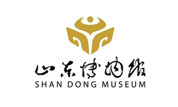 山东博物馆金色标志，取商代亚醜钺礼器外形的古朴博物馆品牌LOGO设计