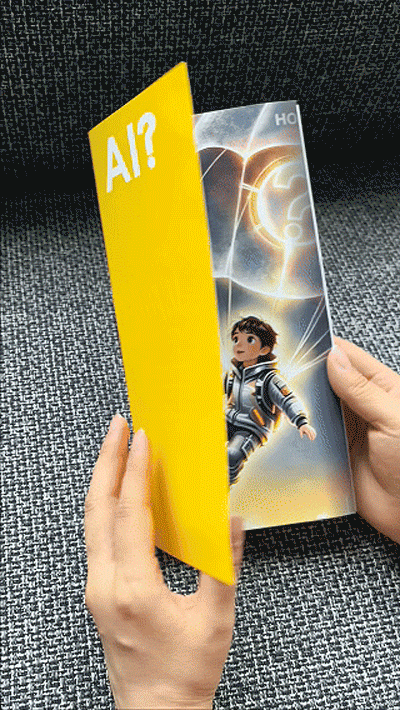 红英小学AI陪你看自己问题降落伞折页物料展示